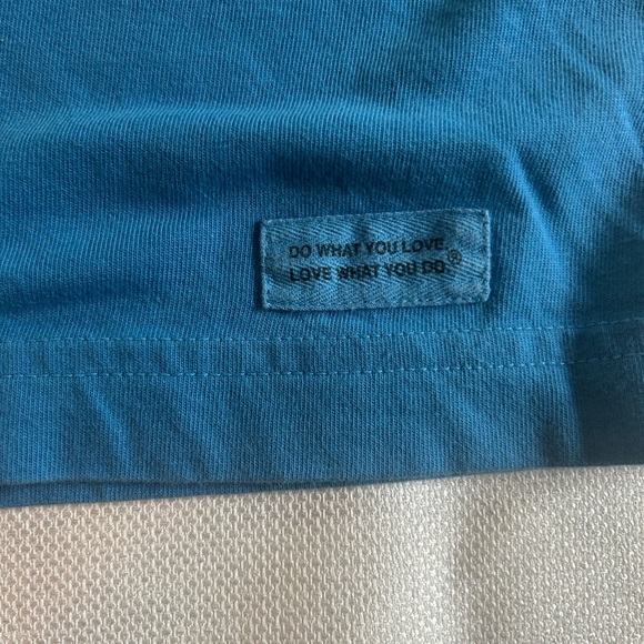 Life is Good Amigo Dog Crusher tee sz Medium Blue Unisex Cotton Peru - Picture 3 of 10